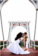 Wedding Couple Kissing on the Drawbridge