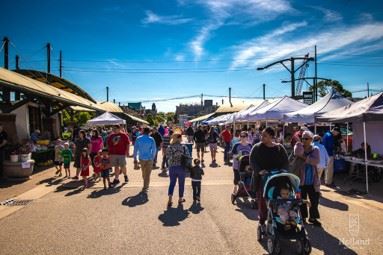 People attending the Holland Farmers Market