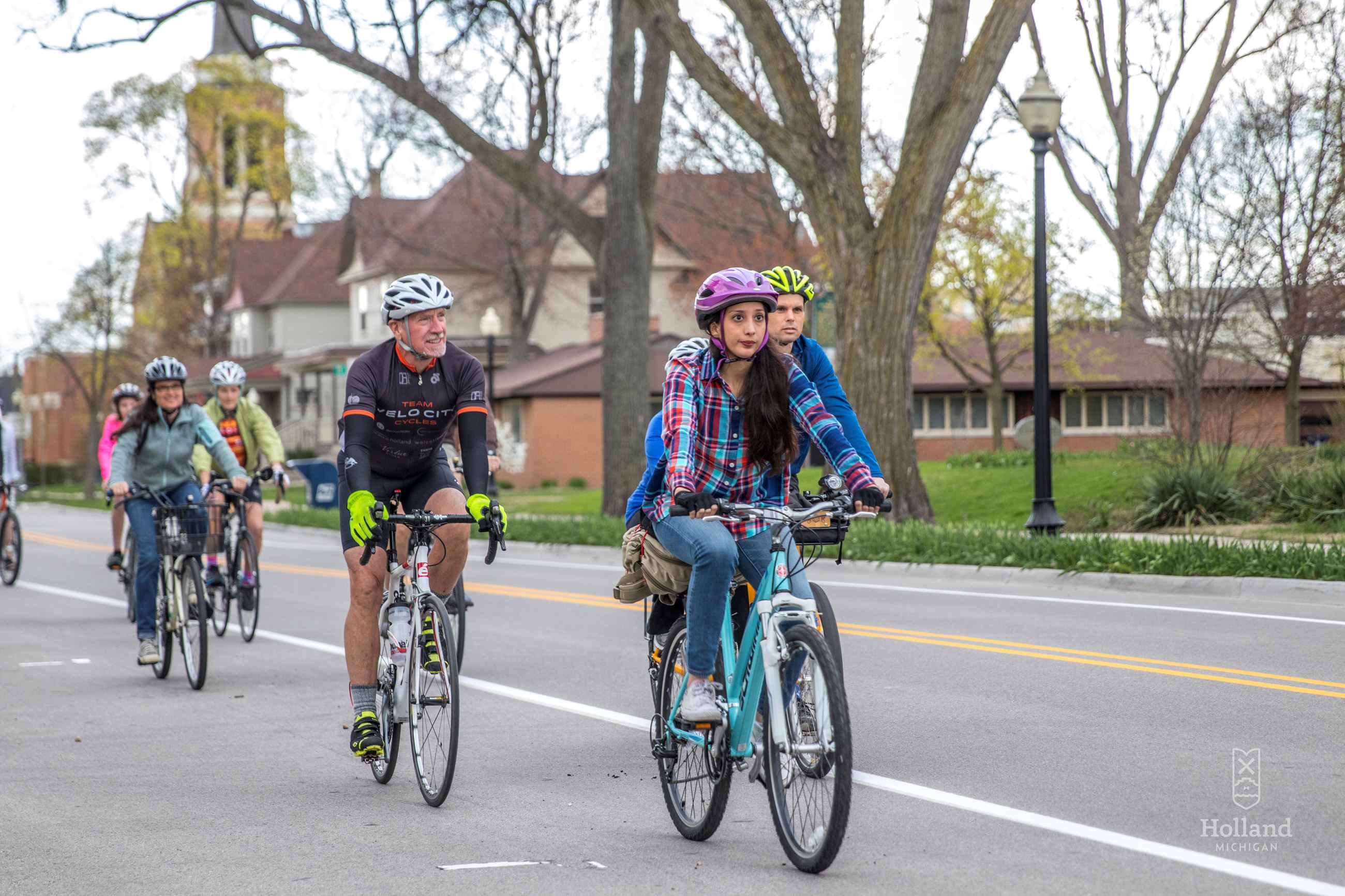 Bicyclists in Holland 