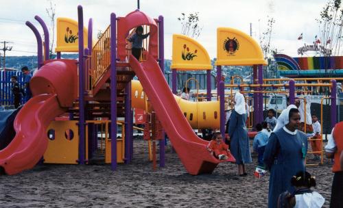 Kids Playing at a Playground