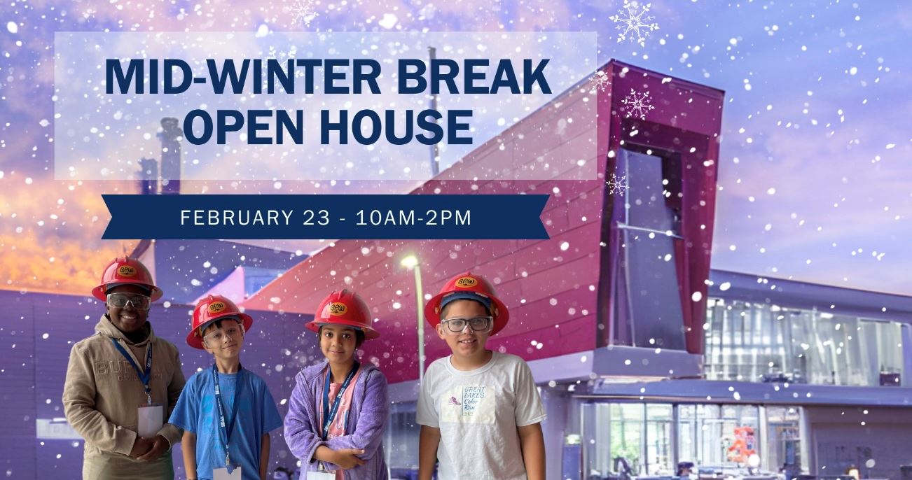 4 youth standing in front of Holland Energy Park 