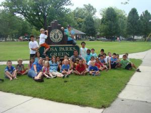 Kids at Rosa Parks Green