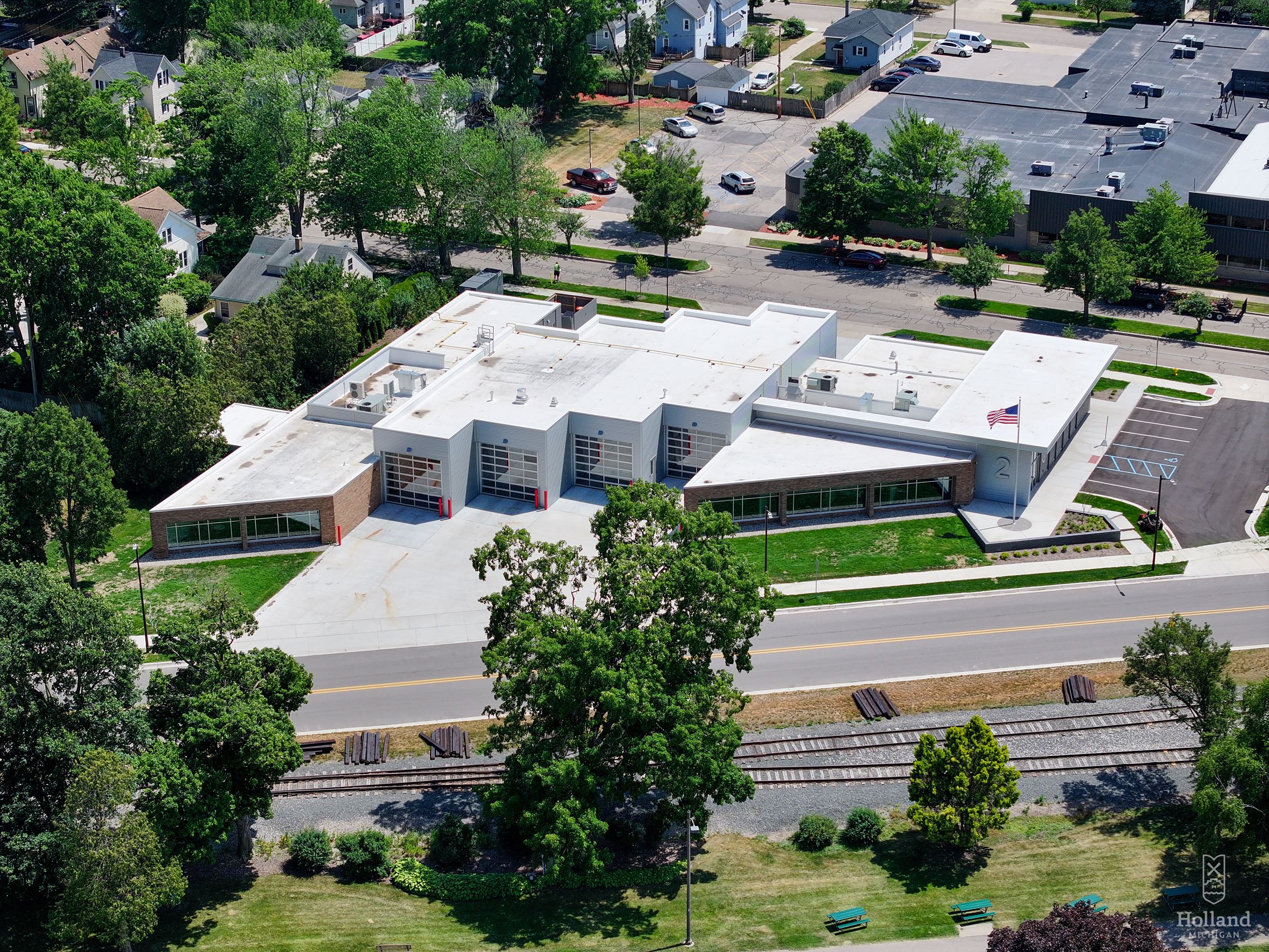 ariel view of white building 