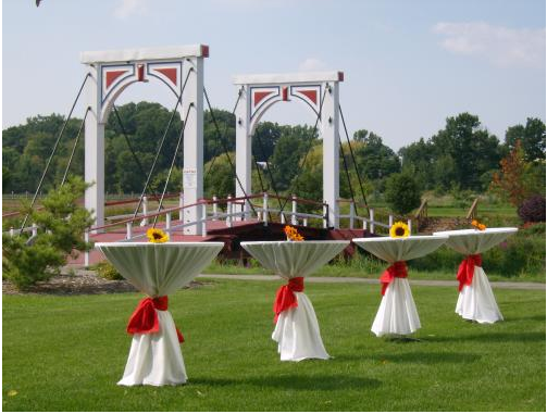 West Lawn Set for Cocktail Hour