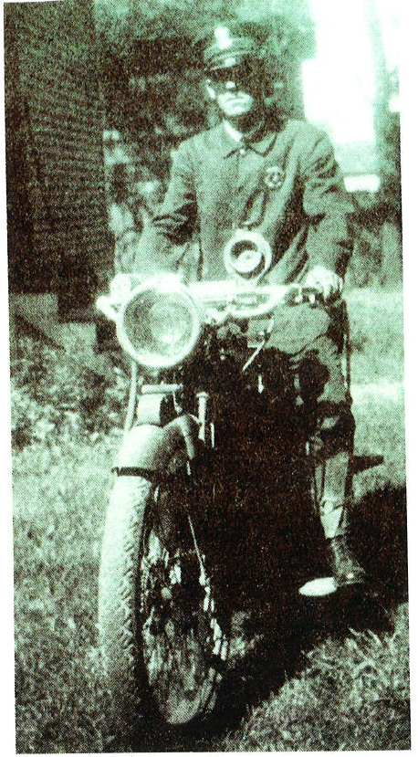 Officer on motorcyle from 1917