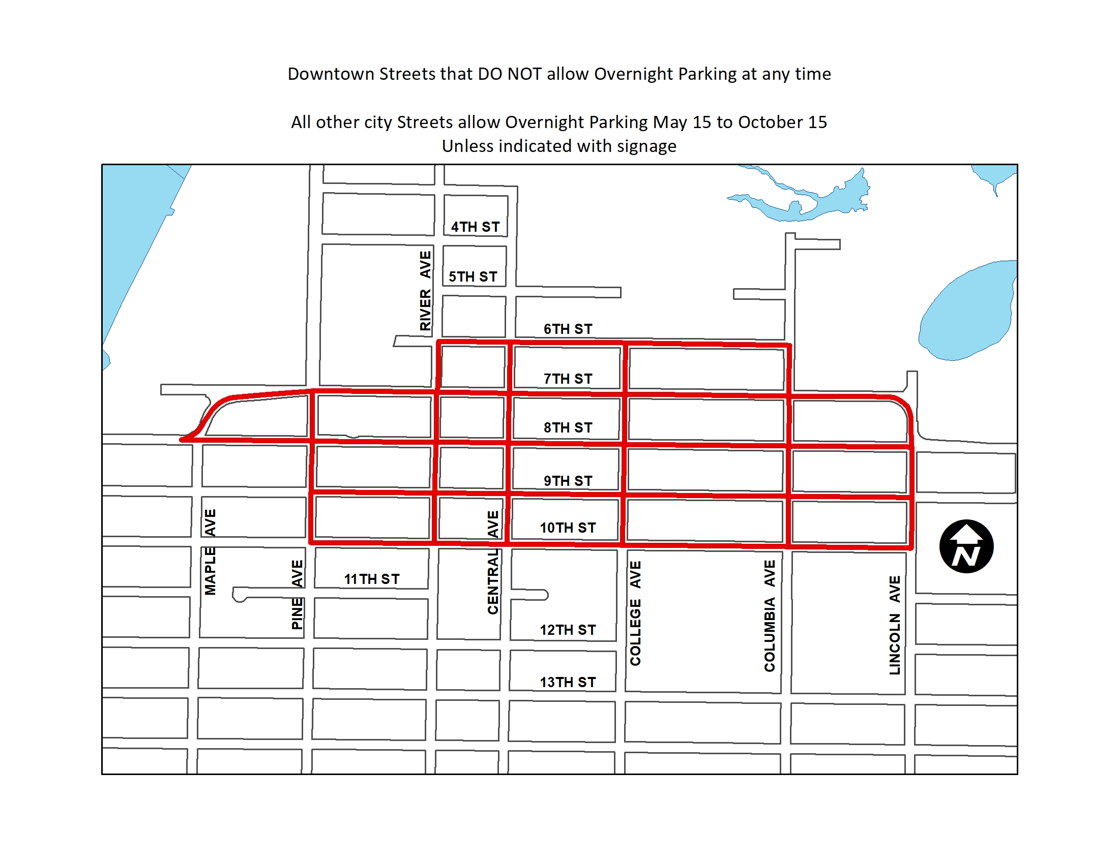 Downtown overnight parking