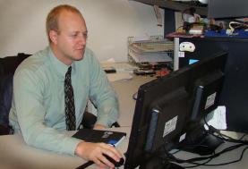 Man Working on a Computer